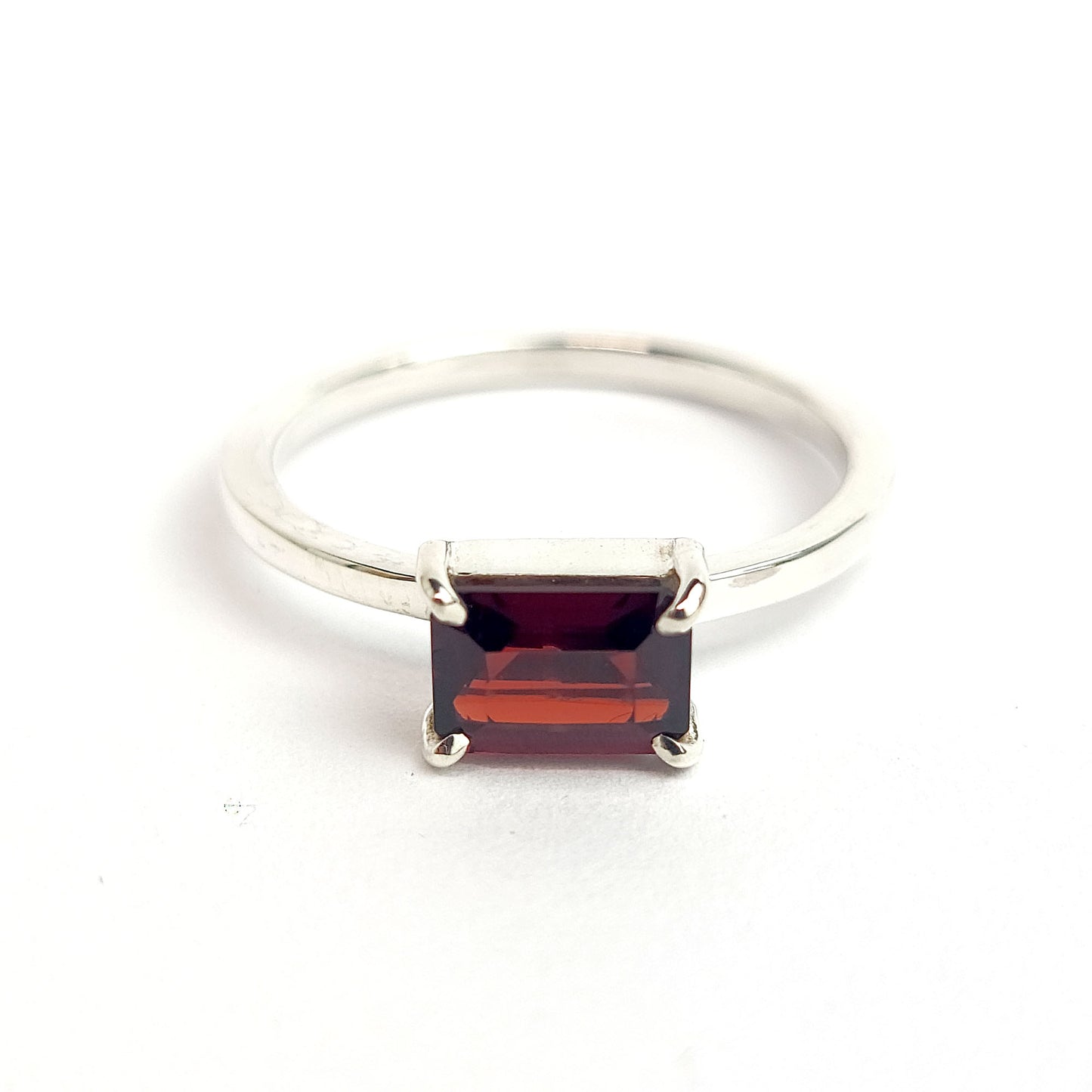 Garnet - Sterling Silver Ring