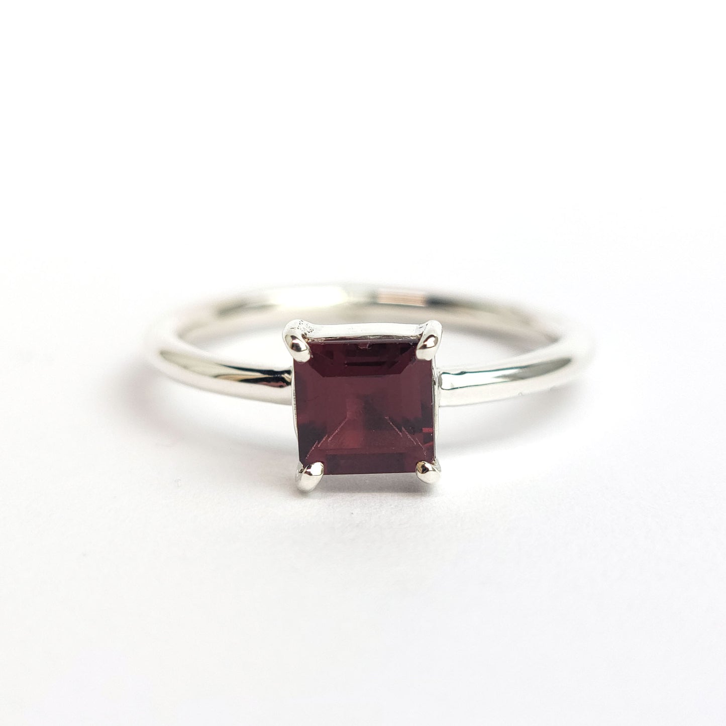 Garnet - Sterling Silver Ring