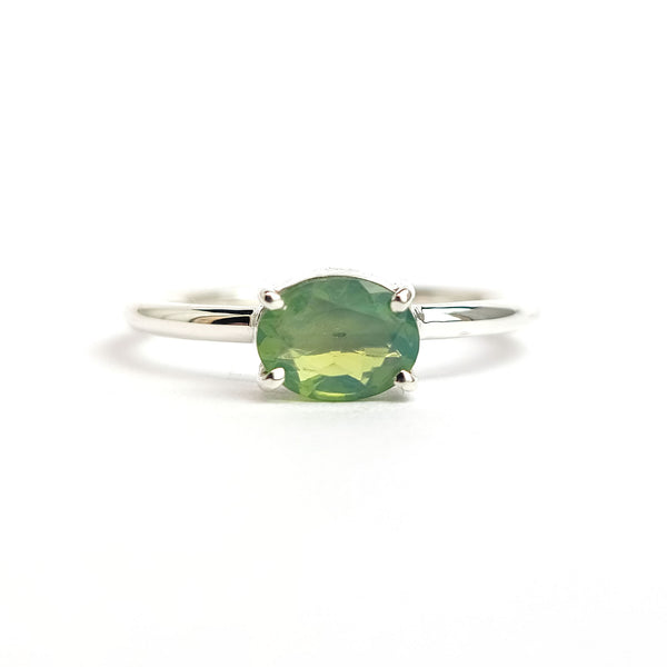 Green Opal - Sterling Silver Ring