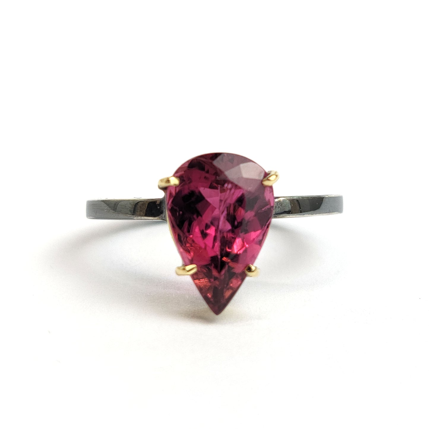 Rubellite - 18k Yellow Gold - Sterling Silver