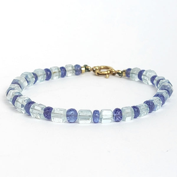 Bracelet Aquamarine and Tanzanite