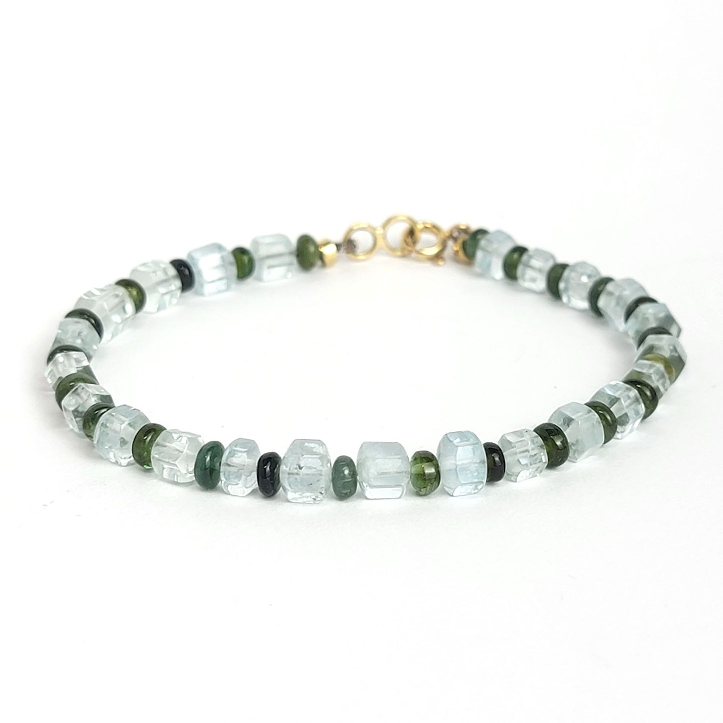 Bracelet Aquamarine and Tourmaline