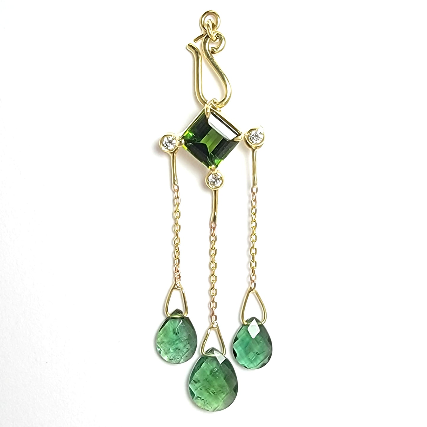 Brooch - Tourmalines and Diamonds