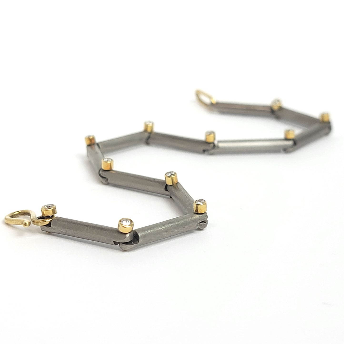 Titanium Bracelet Chain - Diamonds