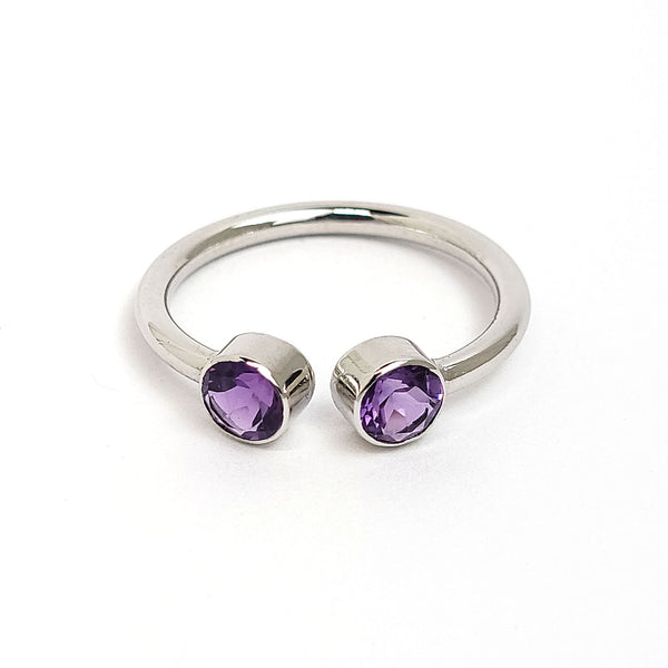 ET Amethyst sterling Silver ring