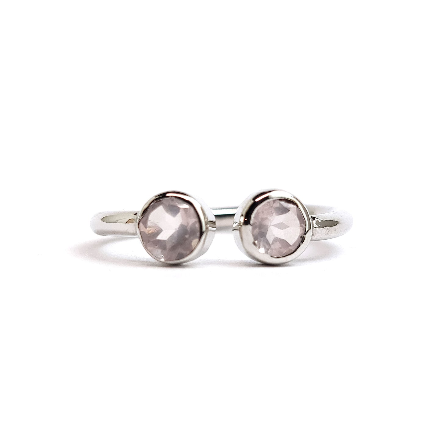 ET Rose Quartz sterling Silver ring