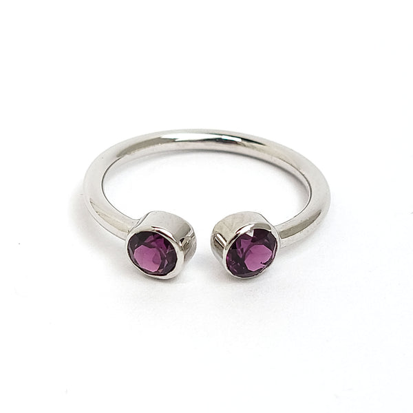 ET Rhodolite sterling Silver ring