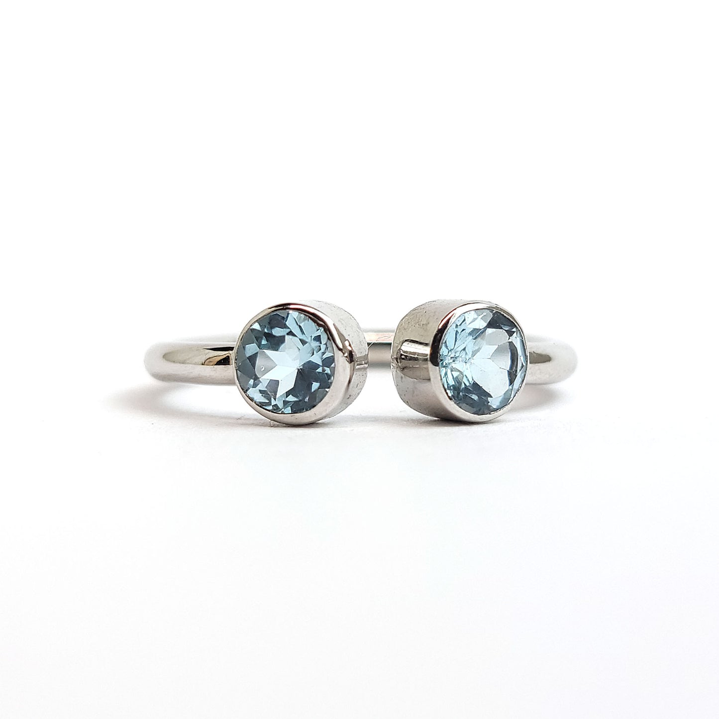ET Blue Topaz sterling Silver ring