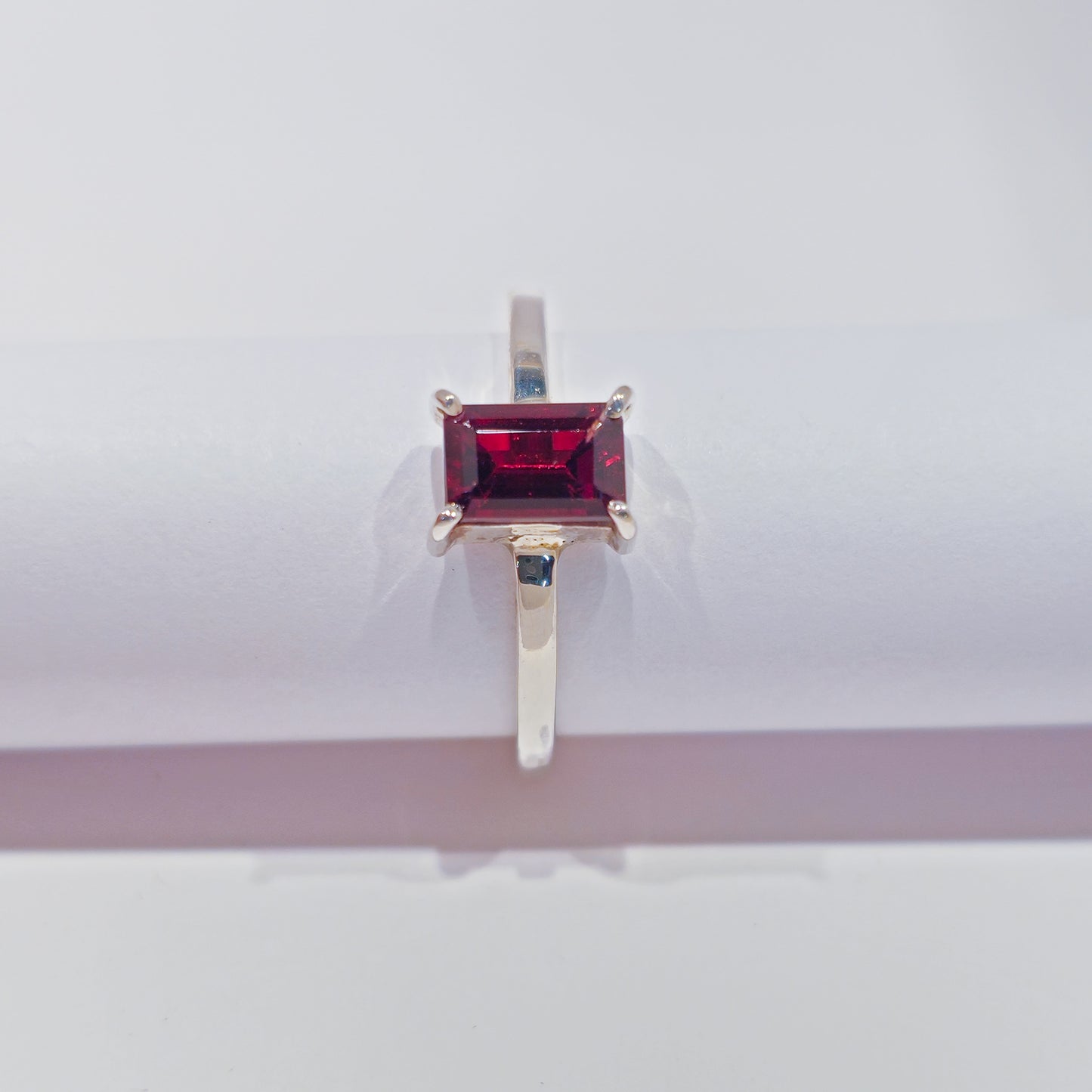 Red Garnet - Sterling Silver Ring