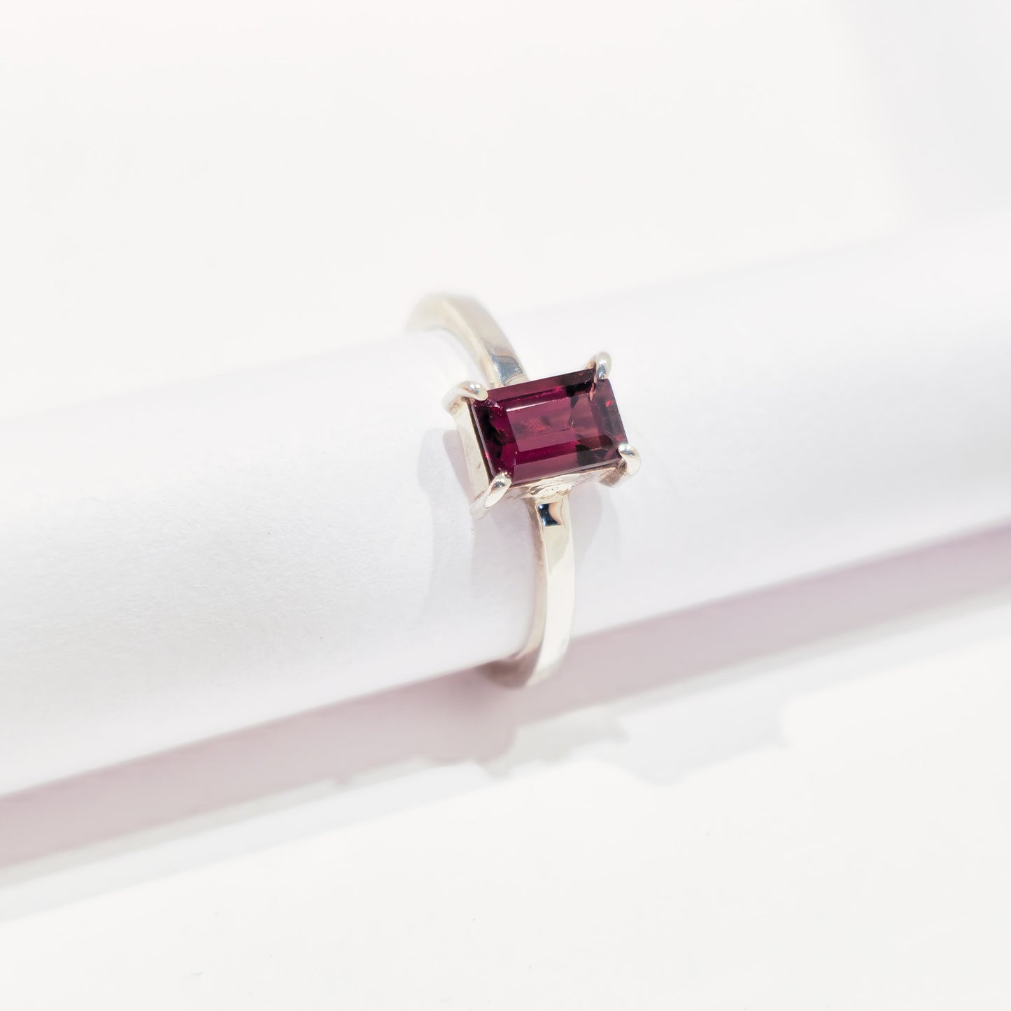 Red Garnet - Sterling Silver Ring