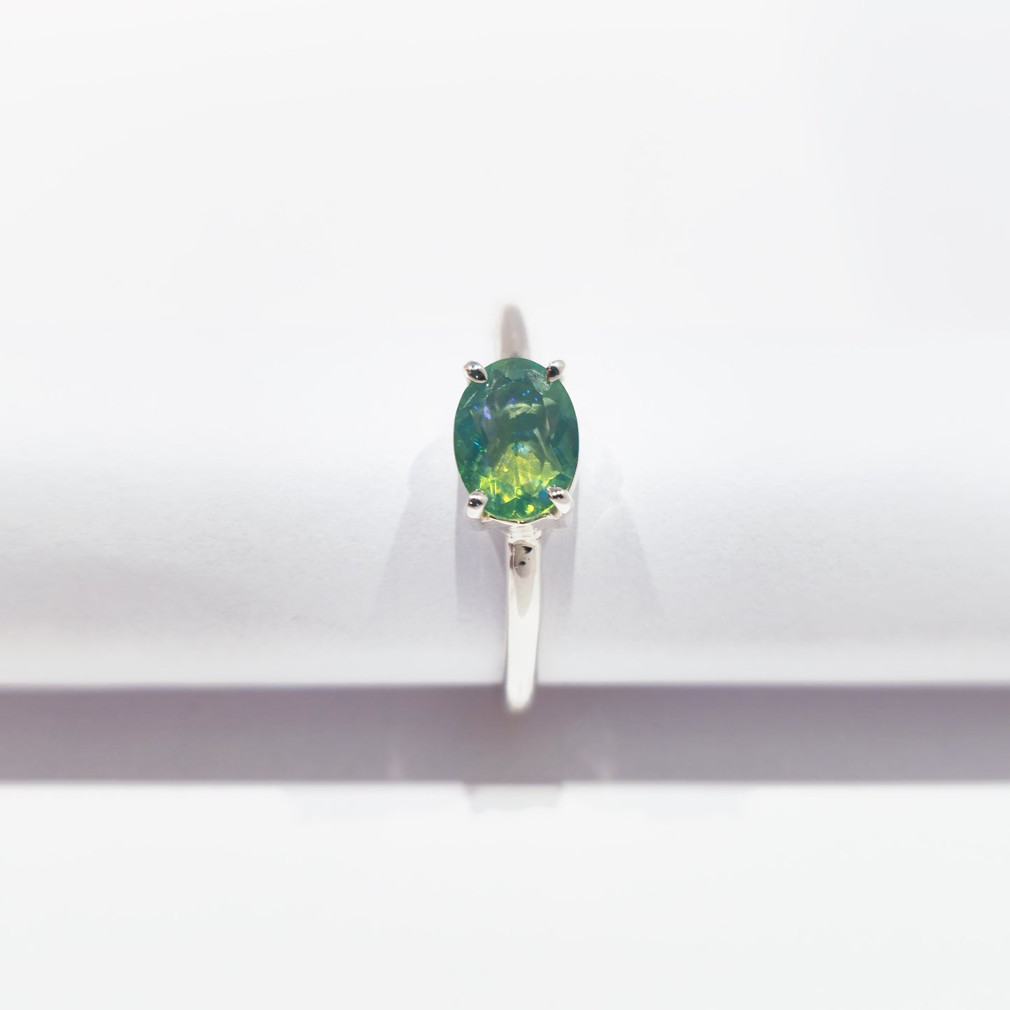 Green Opal - Sterling Silver Ring