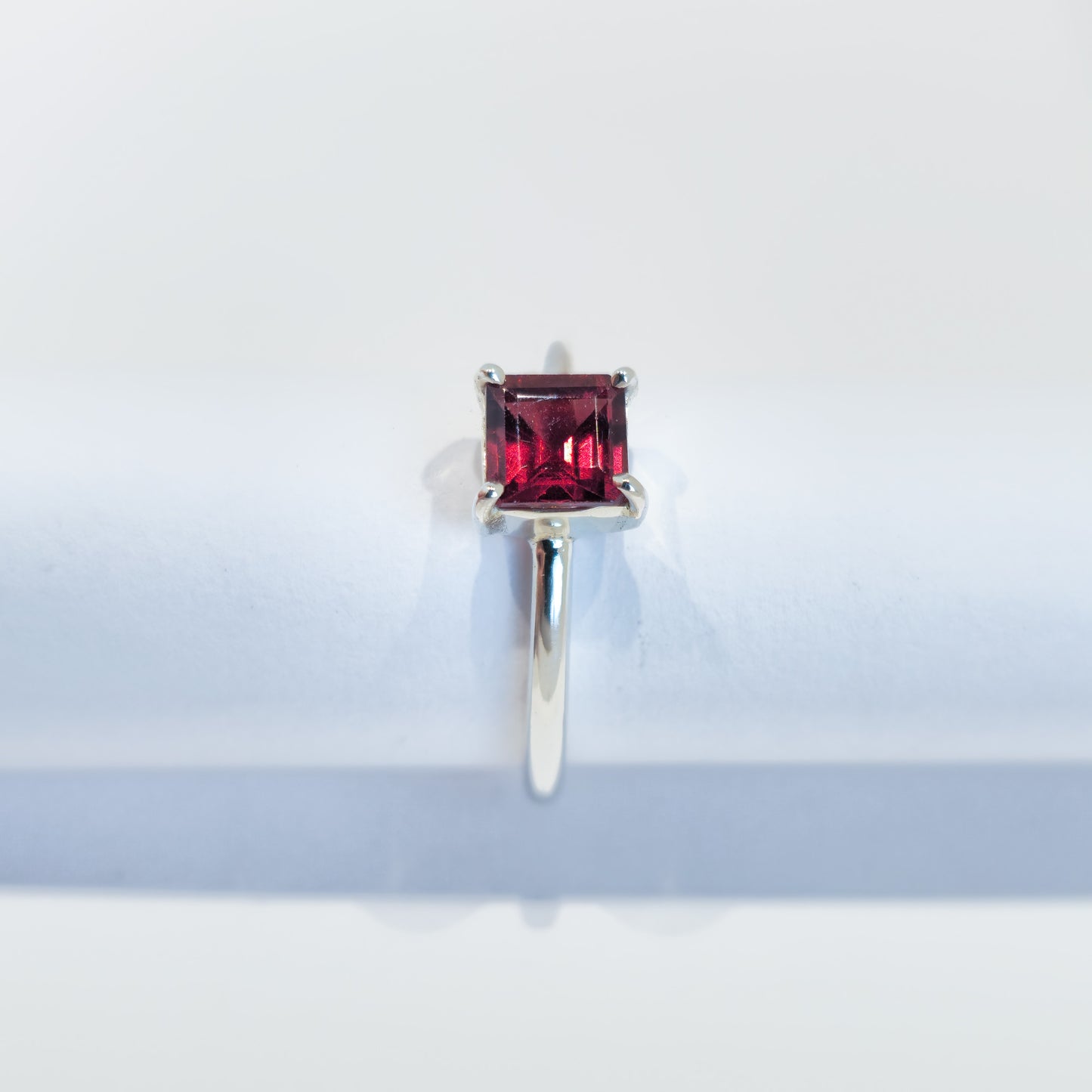Garnet - Sterling Silver Ring