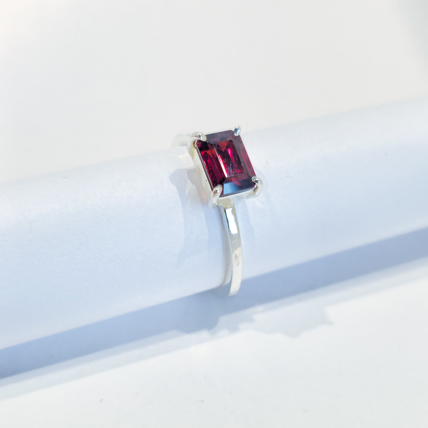 Garnet - Sterling Silver Ring