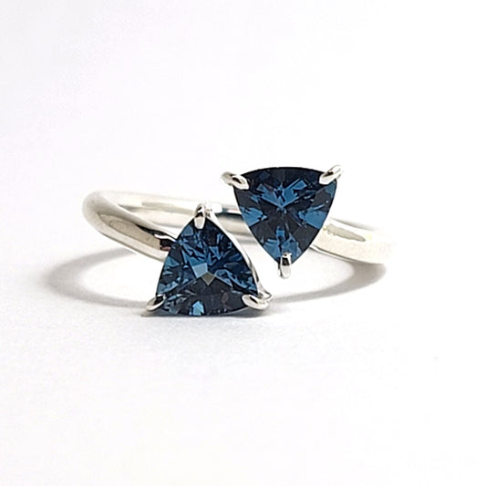 Trillion London Blue Topaz Silver ring