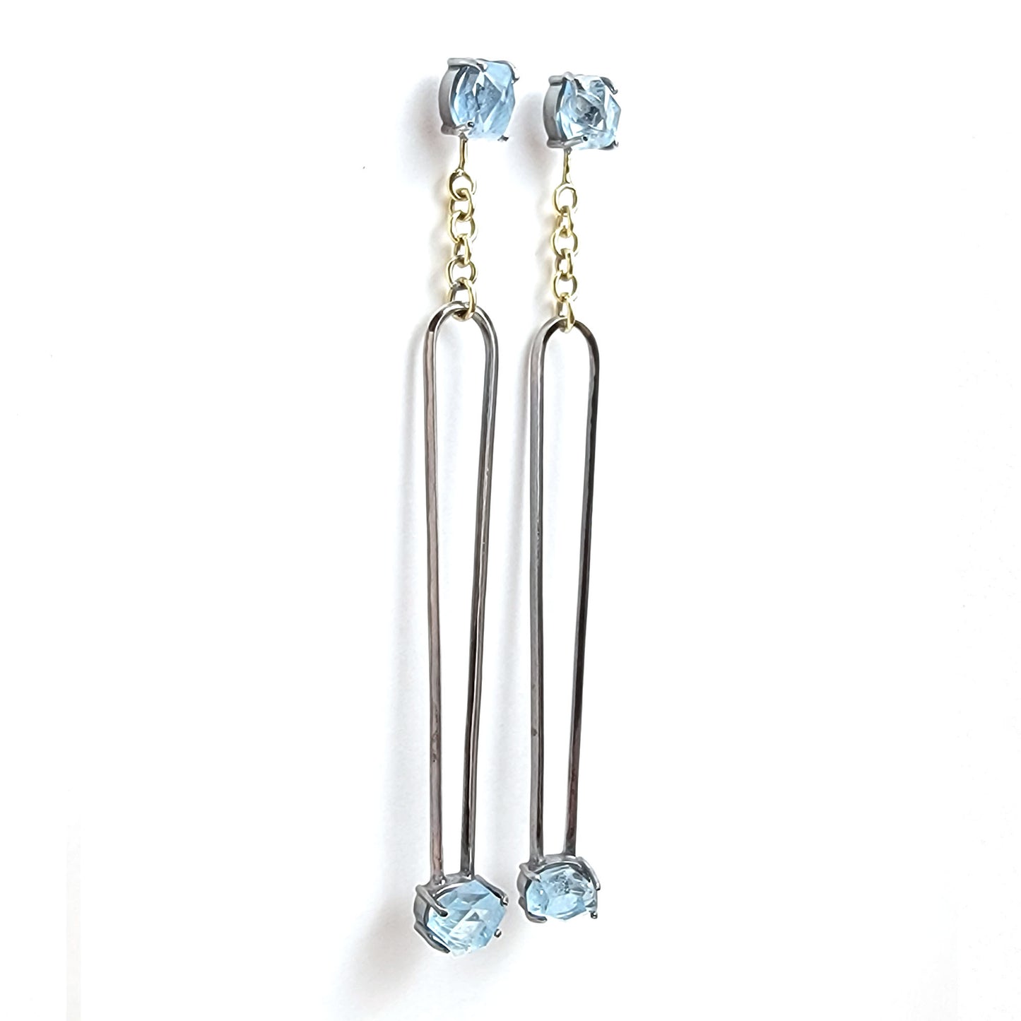 Long Earrings - Aquamarine