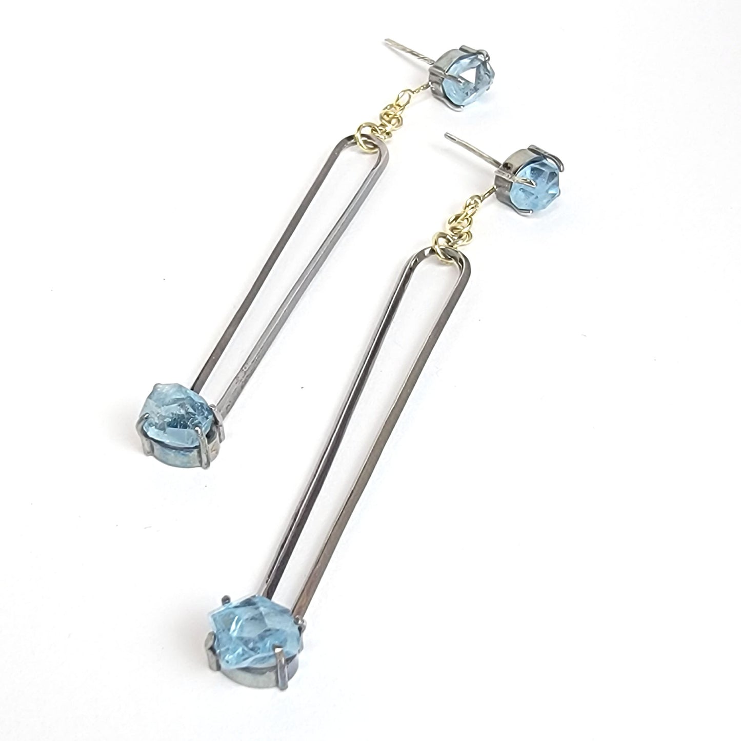 Long Earrings - Aquamarine