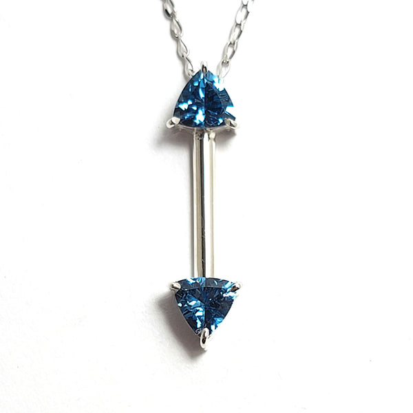 Trillion Pendant London Blue Topaz