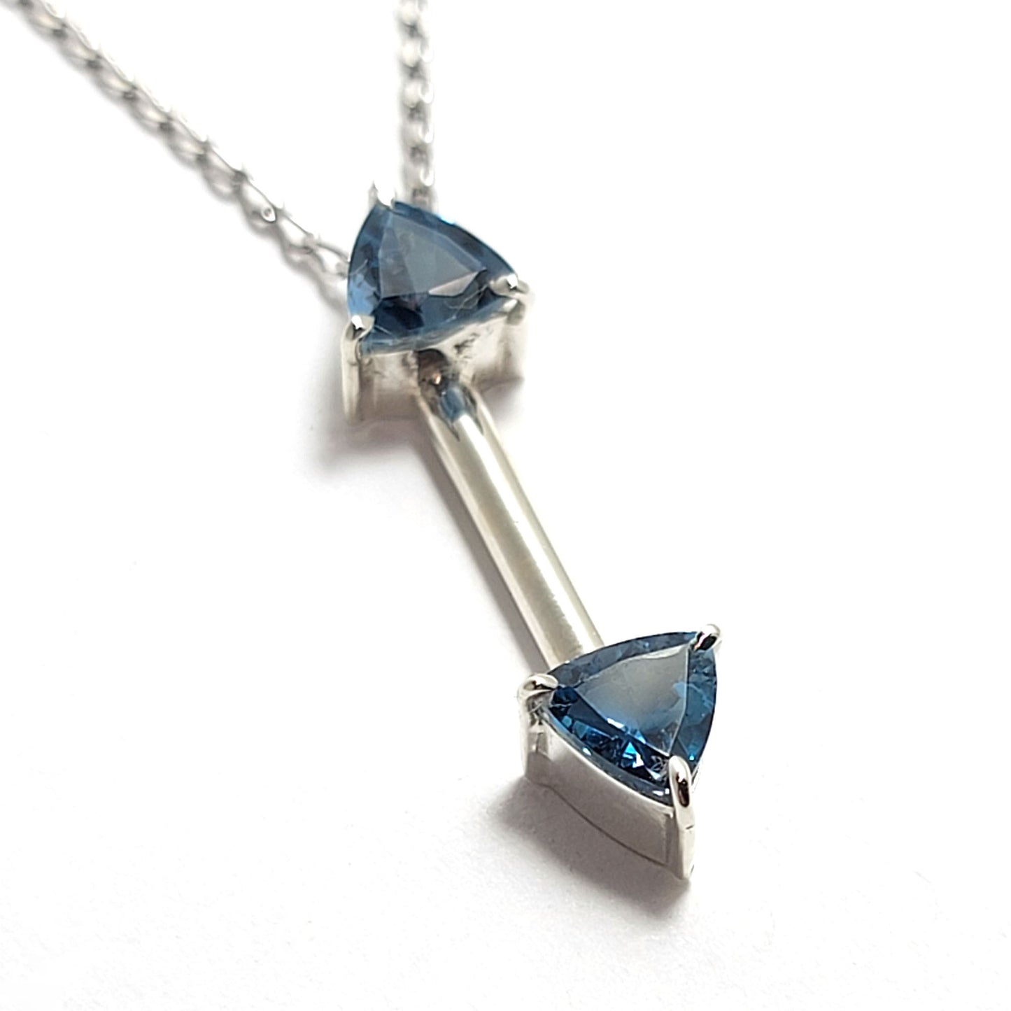 Trillion Pendant London Blue Topaz