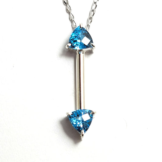 Trillion Pendant Blue Topaz