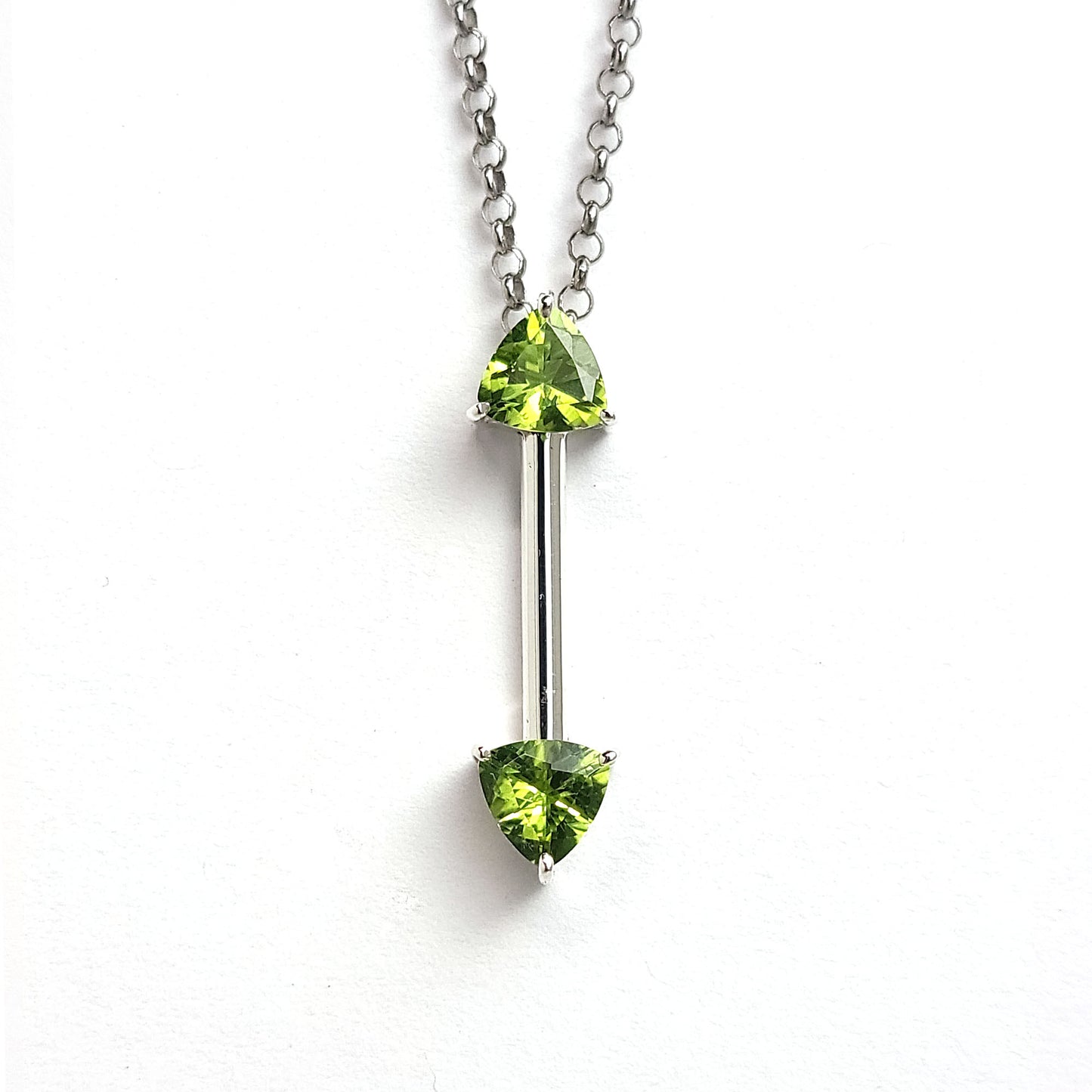 ET Silver Trillion Peridot