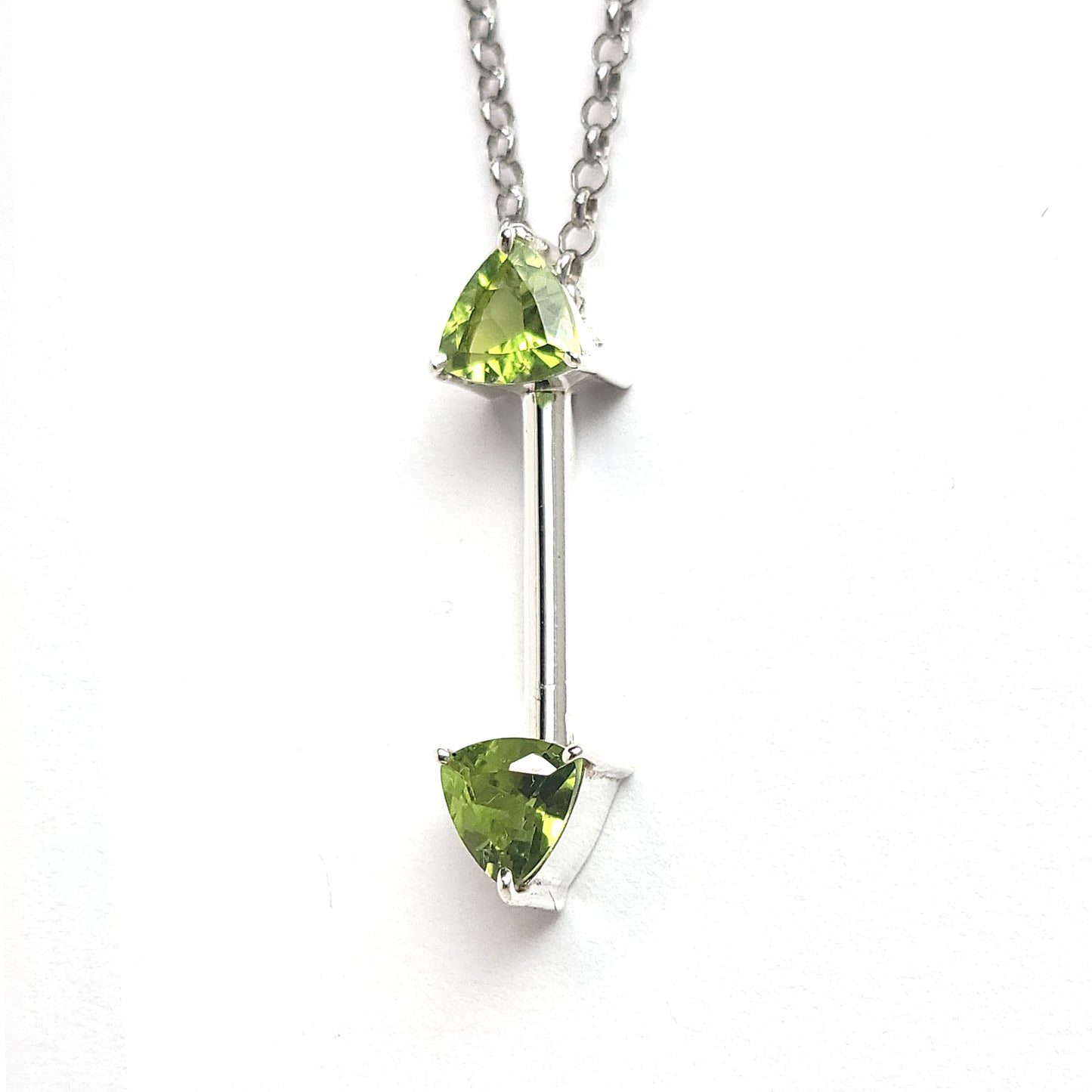 ET Silver Trillion Peridot
