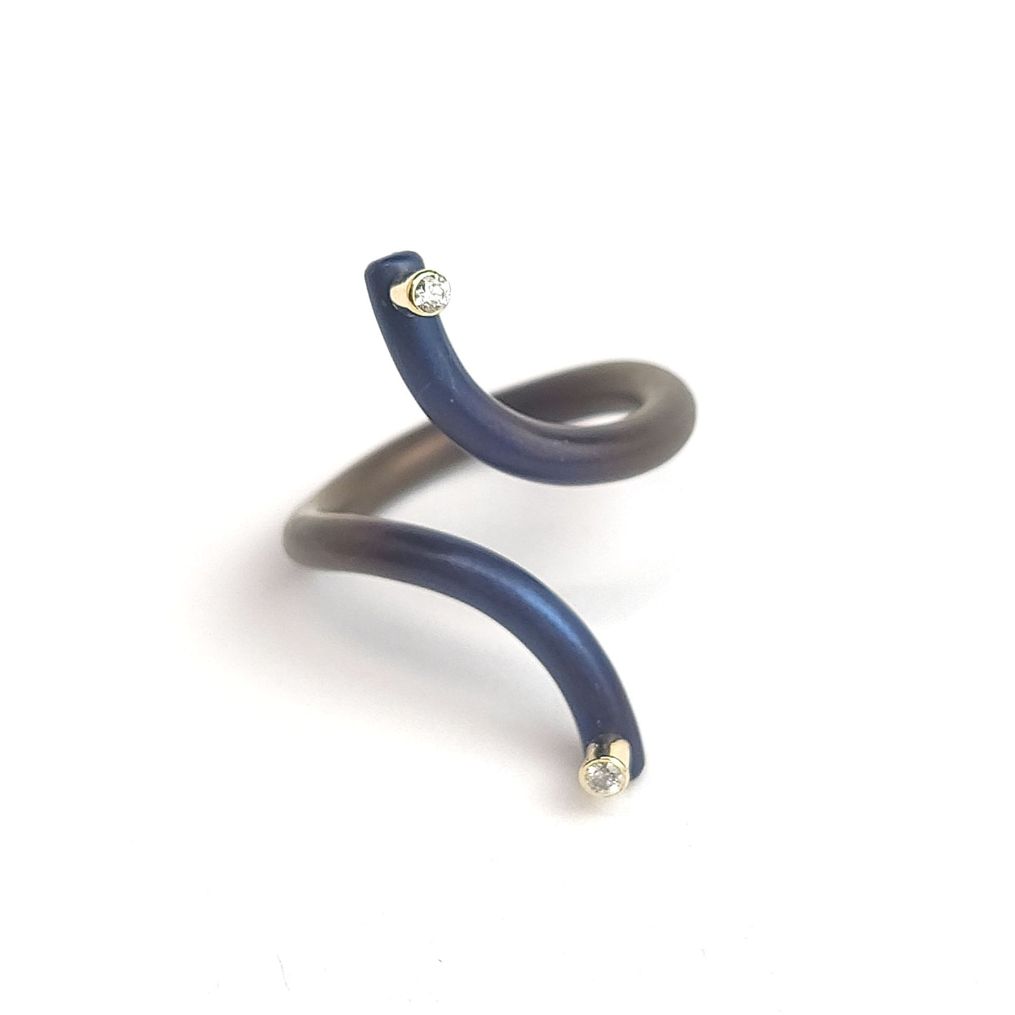 Titanium ring - Twist Diamonds