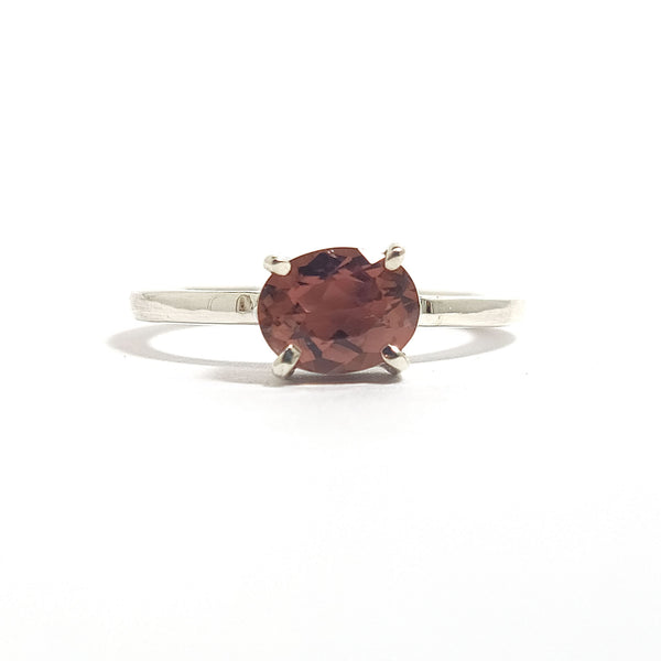 Pink Tourmaline Sterling Silver Ring