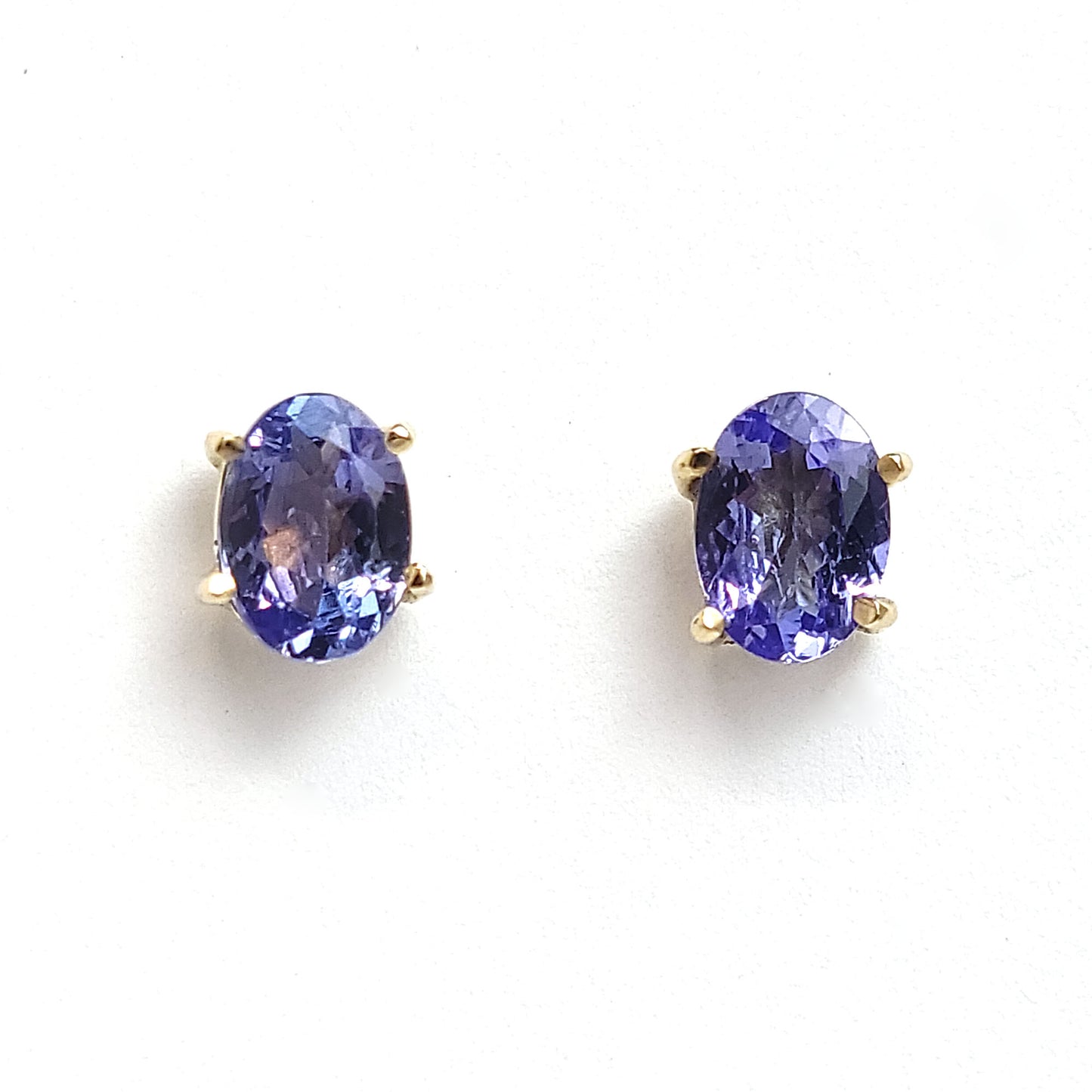 Earrings Solitaire - Tanzanite