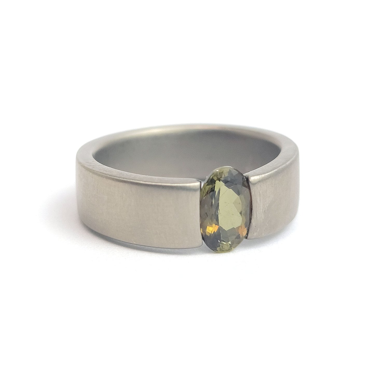 Titanium ring - Andaluzite