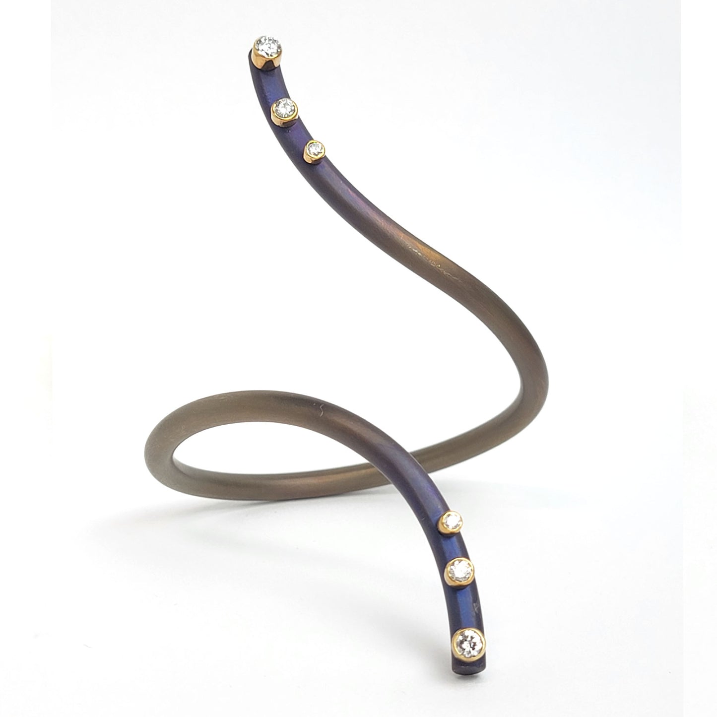 Titanium Bracelet Twist- Diamonds