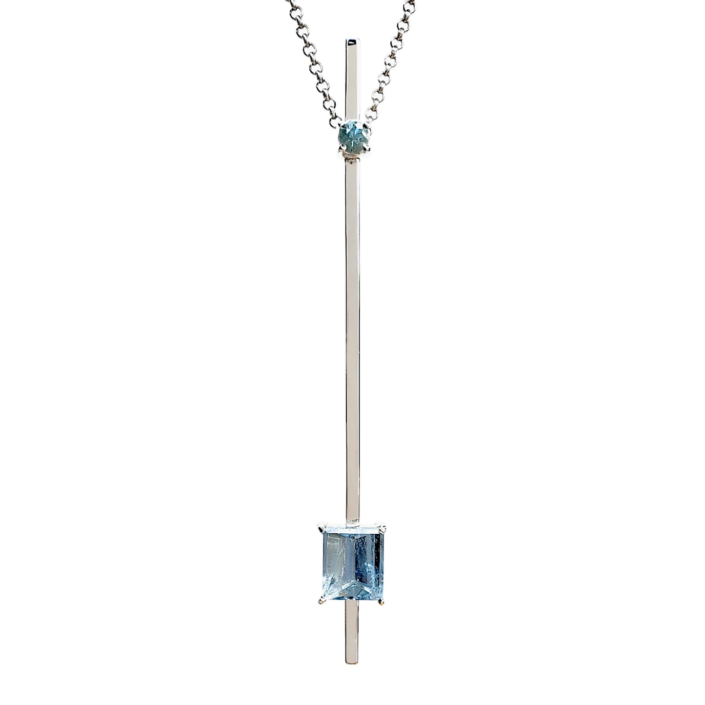 Silver Stick Aquamarine
