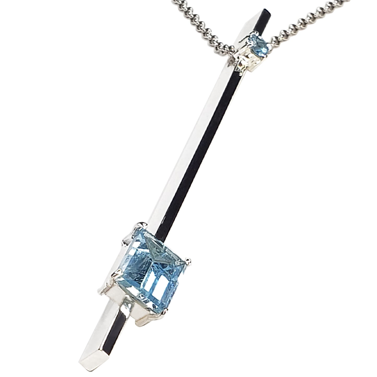 Silver Stick Aquamarine