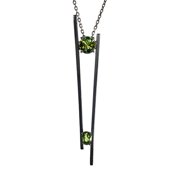 Black Silver Double Stick Tourmalines