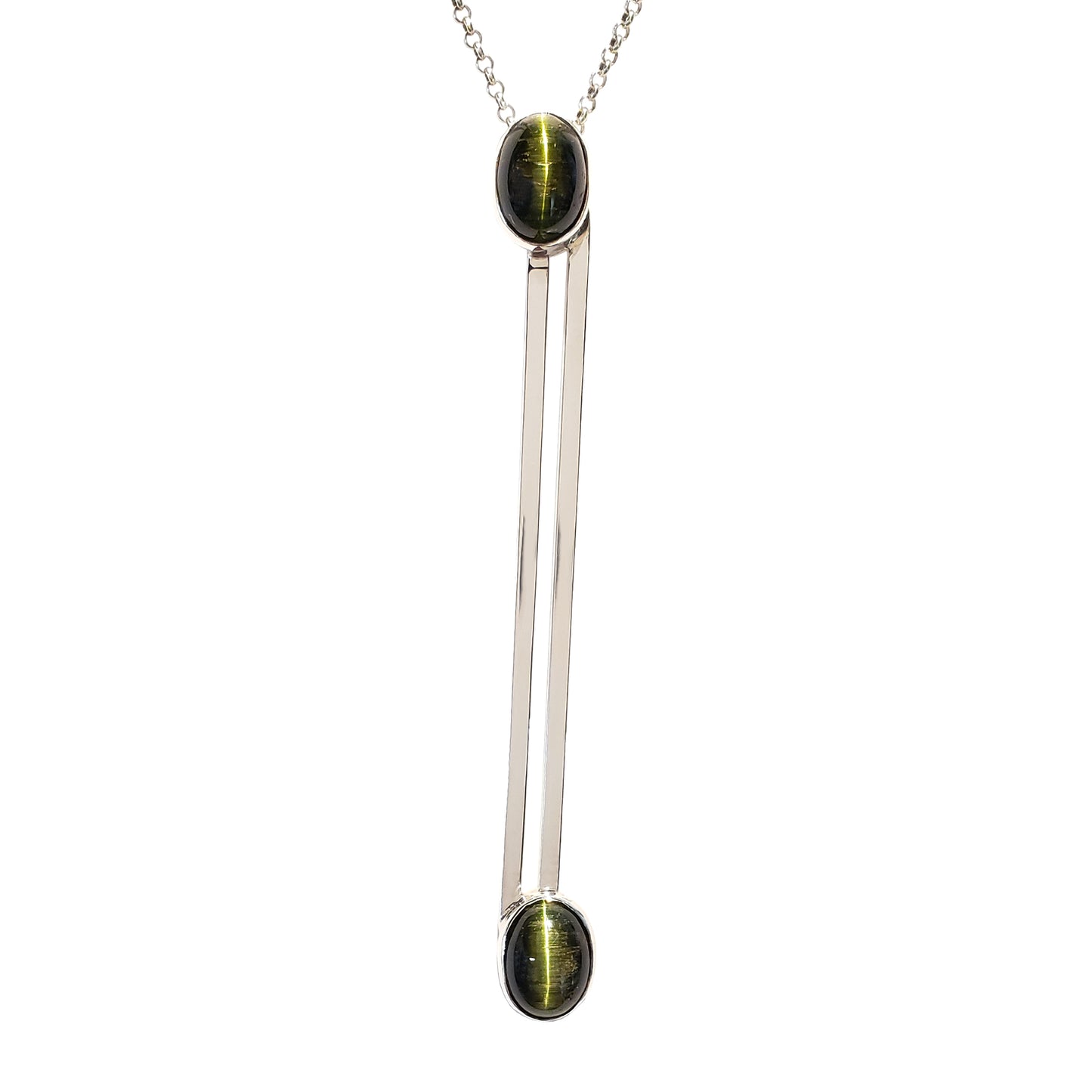 Double Stick Cat's-Eye Green Tourmalines