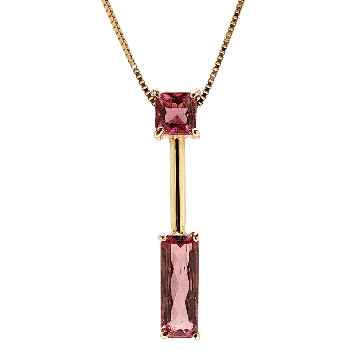 Gold Twins Rubellite