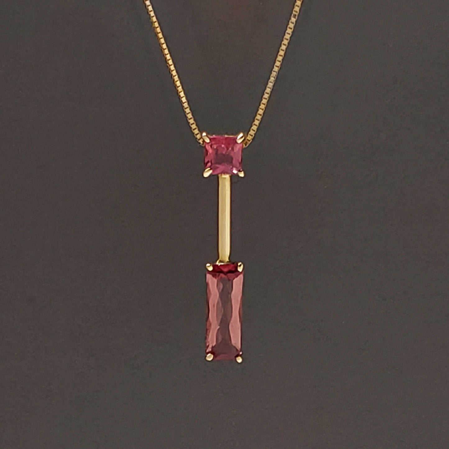 Gold Twins Rubellite
