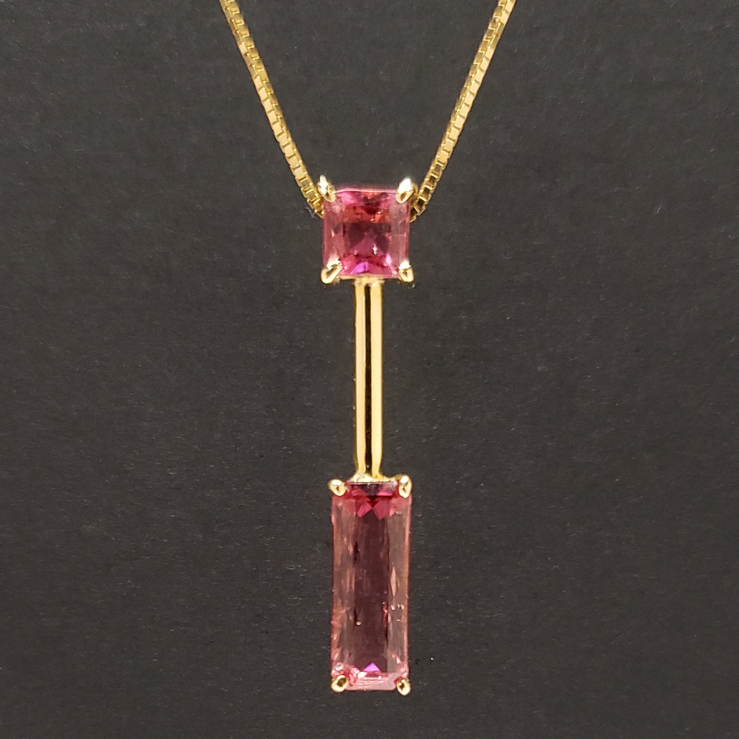 Gold Twins Rubellite