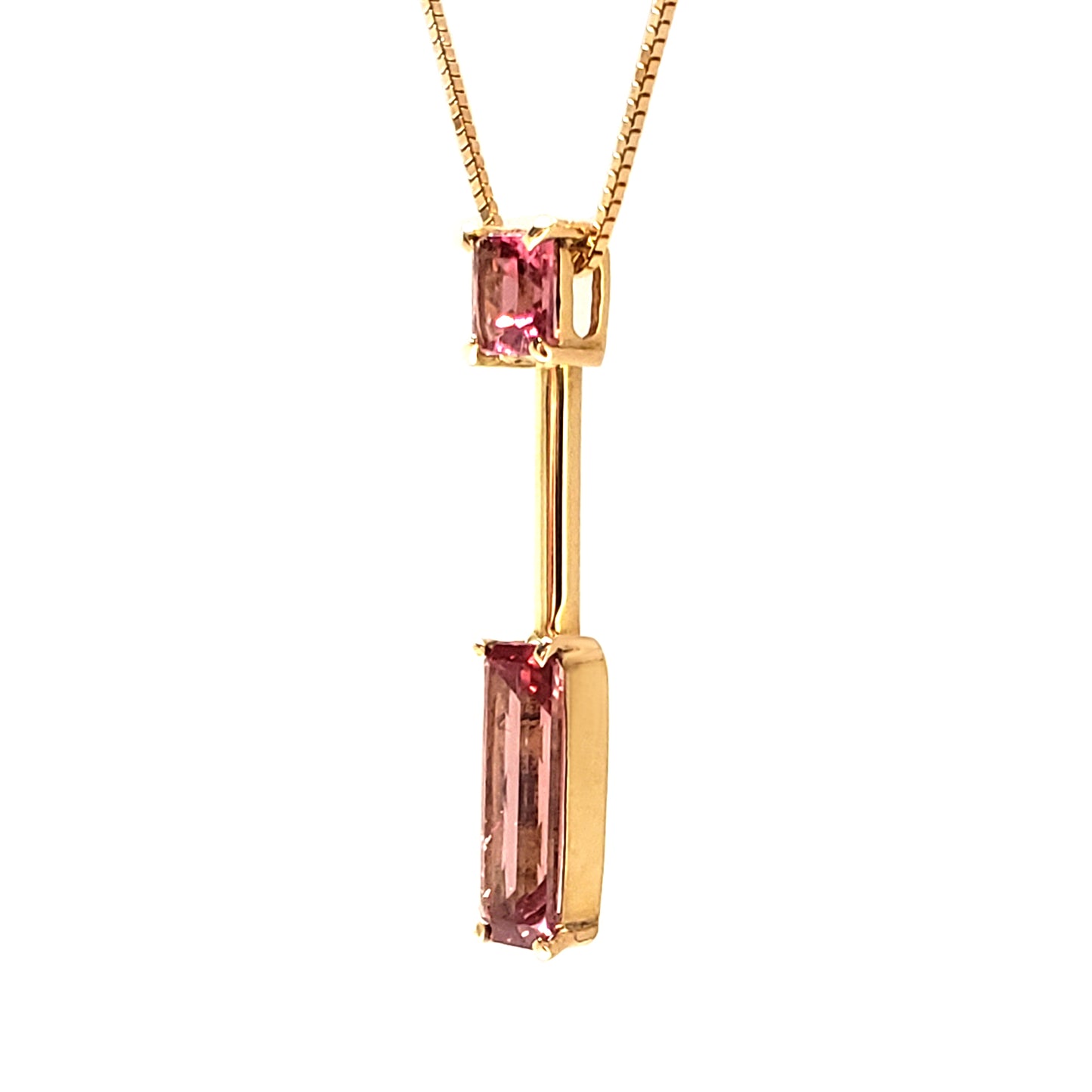 Gold Twins Rubellite