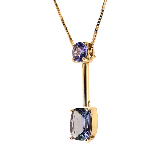 Gold Twins Tanzanite