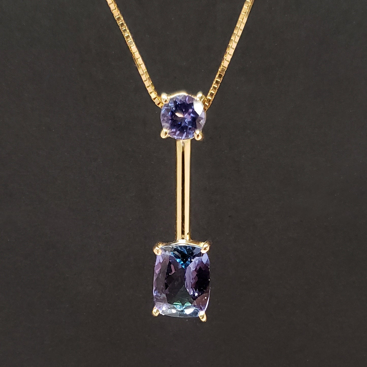 Gold Twins Tanzanite