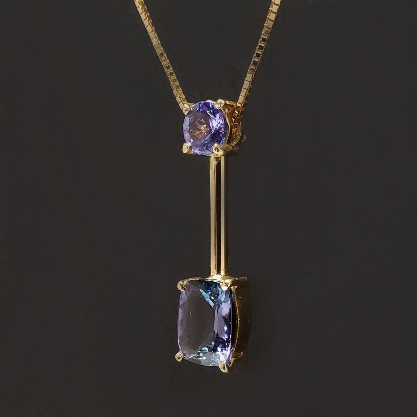 Gold Twins Tanzanite
