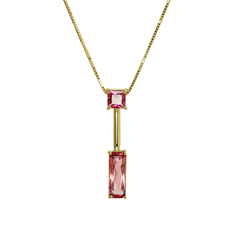 Gold Twins Rubellite