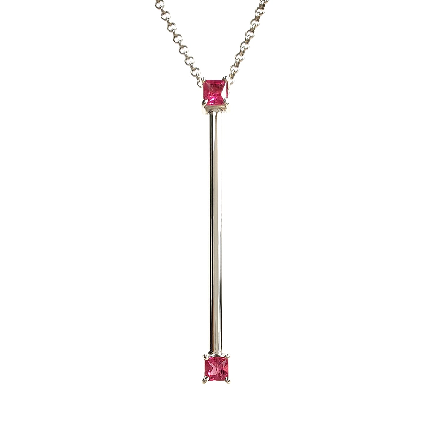 Silver Twins Rubellite
