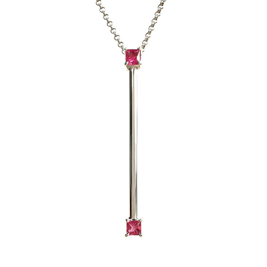 Silver Twins Rubellite