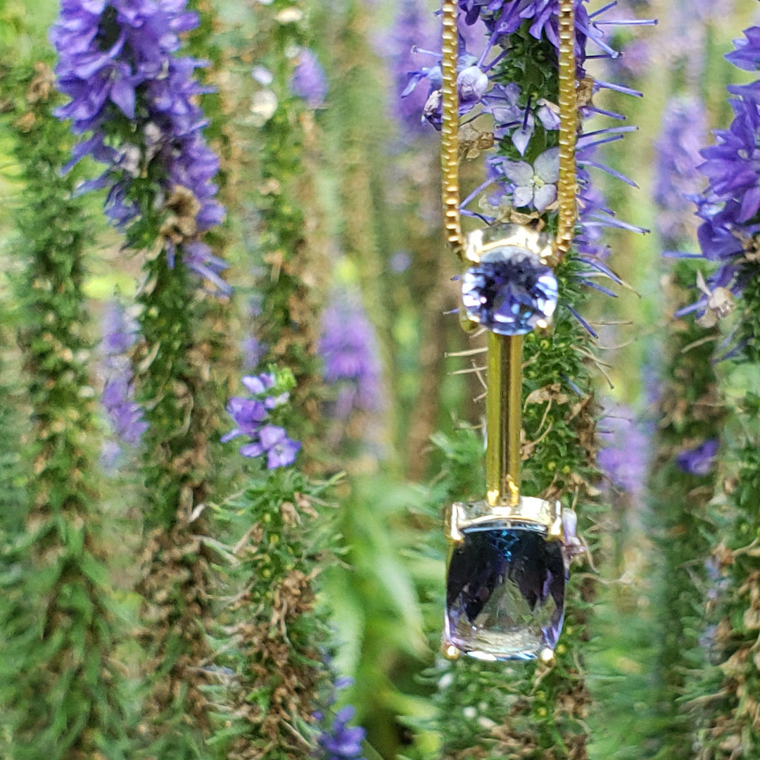Gold Twins Tanzanite