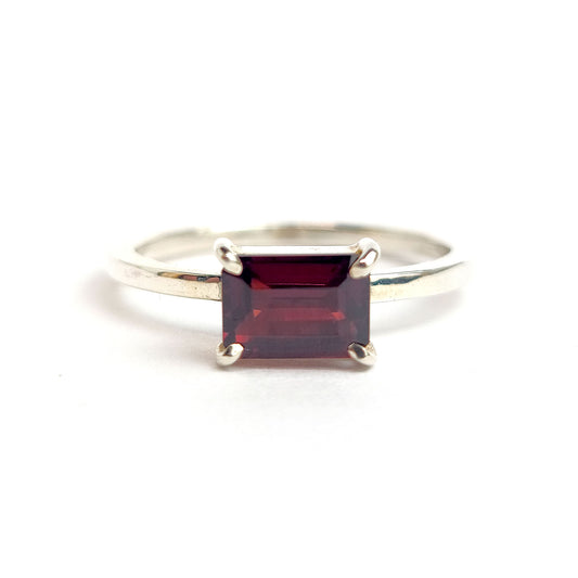Garnet - Sterling Silver Ring