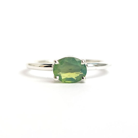 Green Opal - Sterling Silver Ring