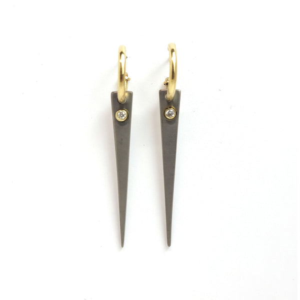 AA-Earrings Loop - diamonds