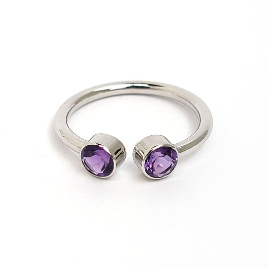 ET Amethyst sterling Silver ring