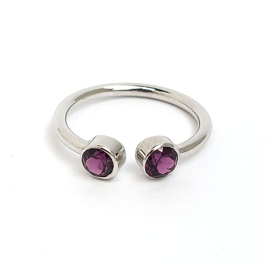 ET Rhodolite sterling Silver ring
